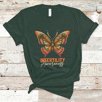 Infertility IVF T Shirt Infertility Awareness Orange Week Support Squad Butterfly - Wonder Print Shop