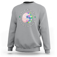 Mental Health Matters Sweatshirt Mental Health Matters In May We Wear Green Mental Health Awareness Floral Human Brain With Flowers - Wonder Print Shop