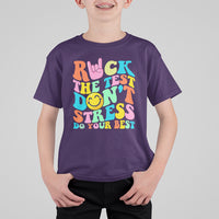 Funny Teacher T Shirt For Kid Teachers Rock The Test Don't Stress Just Do Your Best Funny Testing Day - Wonder Print Shop
