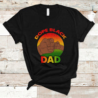 Black Dad T Shirt Vintage Dope Black Dad Father's Day Gift for Proud Black Father Afro Melanin Mens - Wonder Print Shop