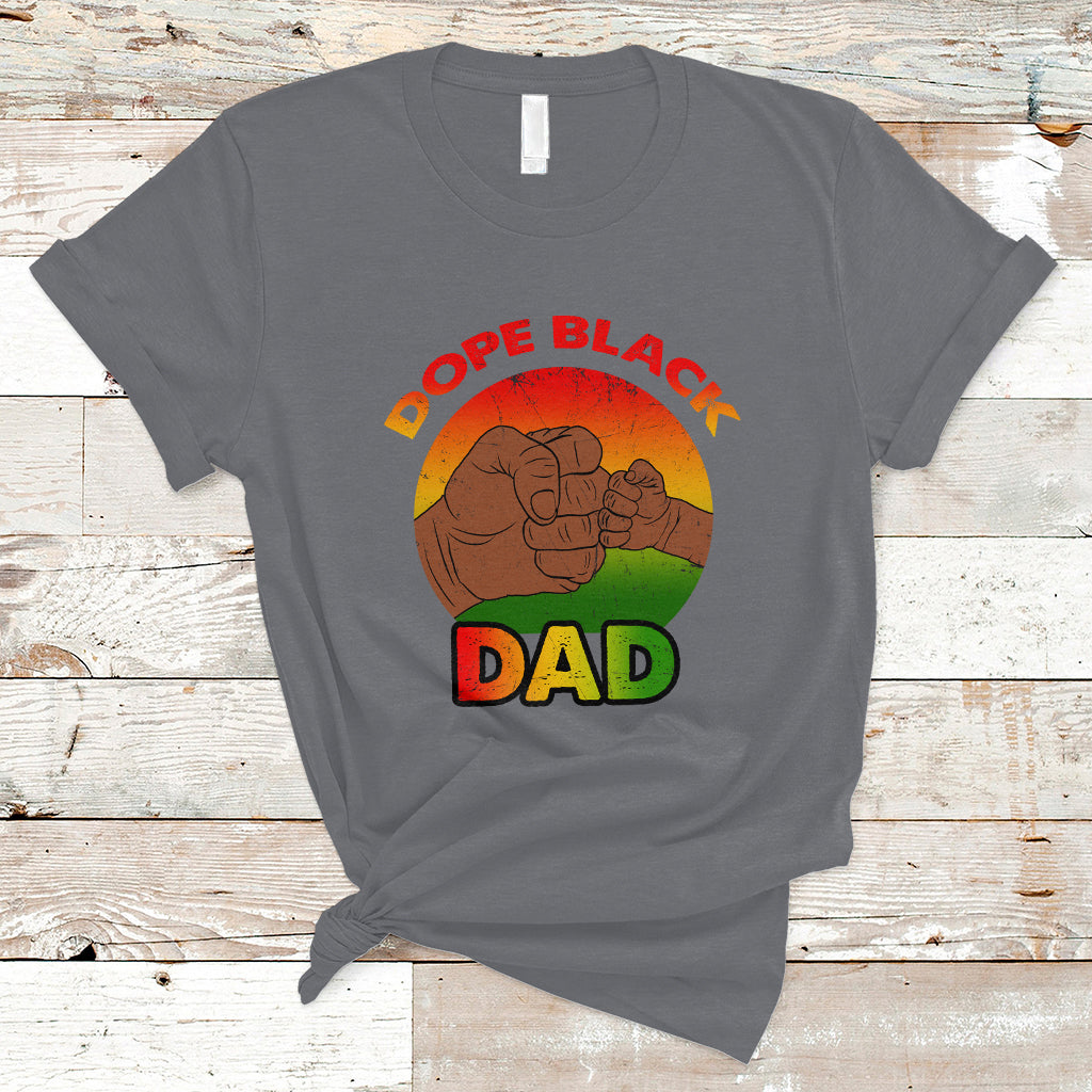 Black Dad T Shirt Vintage Dope Black Dad Father's Day Gift for Proud Black Father Afro Melanin Mens - Wonder Print Shop
