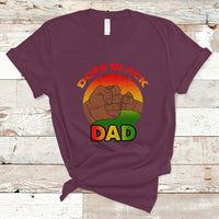 Black Dad T Shirt Vintage Dope Black Dad Father's Day Gift for Proud Black Father Afro Melanin Mens - Wonder Print Shop