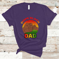 Black Dad T Shirt Vintage Dope Black Dad Father's Day Gift for Proud Black Father Afro Melanin Mens - Wonder Print Shop