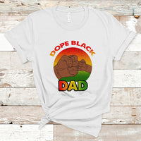 Black Dad T Shirt Vintage Dope Black Dad Father's Day Gift for Proud Black Father Afro Melanin Mens - Wonder Print Shop