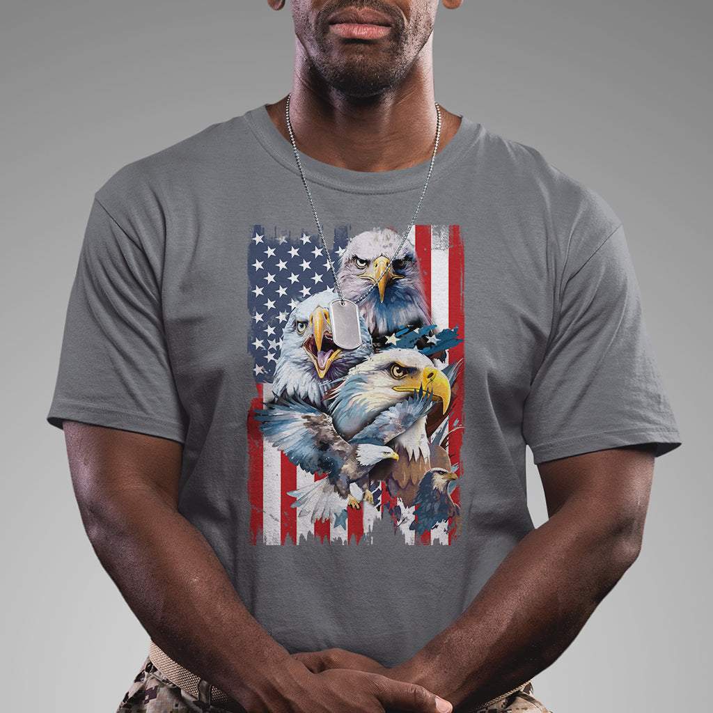 American Flag Bald Eagle Spirit US Pride Patriotic T Shirt - Wonder Print Shop