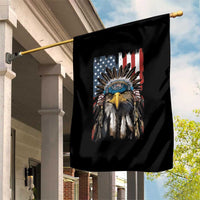 Native American Eagle Garden Flag Feathers US Flag 4th of July Patriotic