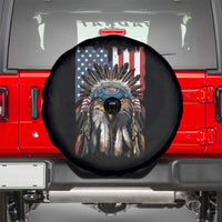 Native American Eagle Spare Tire Cover Feathers US Flag 4th of July Patriotic