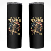 250 Years of Freedom George Washington Rock Star Skinny Tumbler Funny Electric Guitar Player Vintage American Flag 1776 to 2026 Semiquincentennial