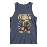 250 Years of Freedom George Washington Rock Star Tank Top Funny Electric Guitar Player Vintage American Flag 1776 to 2026 Semiquincentennial