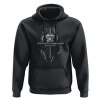 Christian Dad Lion of Judah Cross Spiritual Warrior Hoodie Fatherhood Is Kingdom Work Proverbs 22:6 Religious Fathers Day