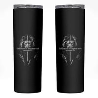 Christian Dad Lion of Judah Cross Spiritual Warrior Skinny Tumbler Fatherhood Is Kingdom Work Proverbs 22:6 Religious Fathers Day