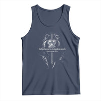 Christian Dad Lion of Judah Cross Spiritual Warrior Tank Top Fatherhood Is Kingdom Work Proverbs 22:6 Religious Fathers Day