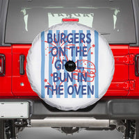 Patriotic 4th of July Pregnancy Announcement Preppy Style Spare Tire Cover Burgers On The Grill Bun In The Oven Summer BBQ