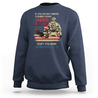 American Veteran Sweatshirt If You Haven't Risked Don't You Dare Disrespect It American Flag Bald Eagle - Wonder Print Shop