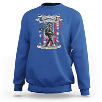 American Veteran Sweatshirt I Walked The Walked So You Could Talk The Talk American Flag - Wonder Print Shop