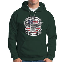 American Patriotic Hoodie If My Flag Offends You I'll Help You Pack American Flag Bald Eagle - Wonder Print Shop