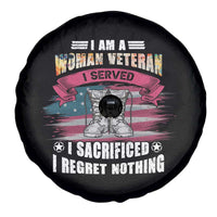 Female Veteran Spare Tire Cover I Am A Woman Veteran I Served I Sacrificed I Regret Nothing American Flag Combat Boots