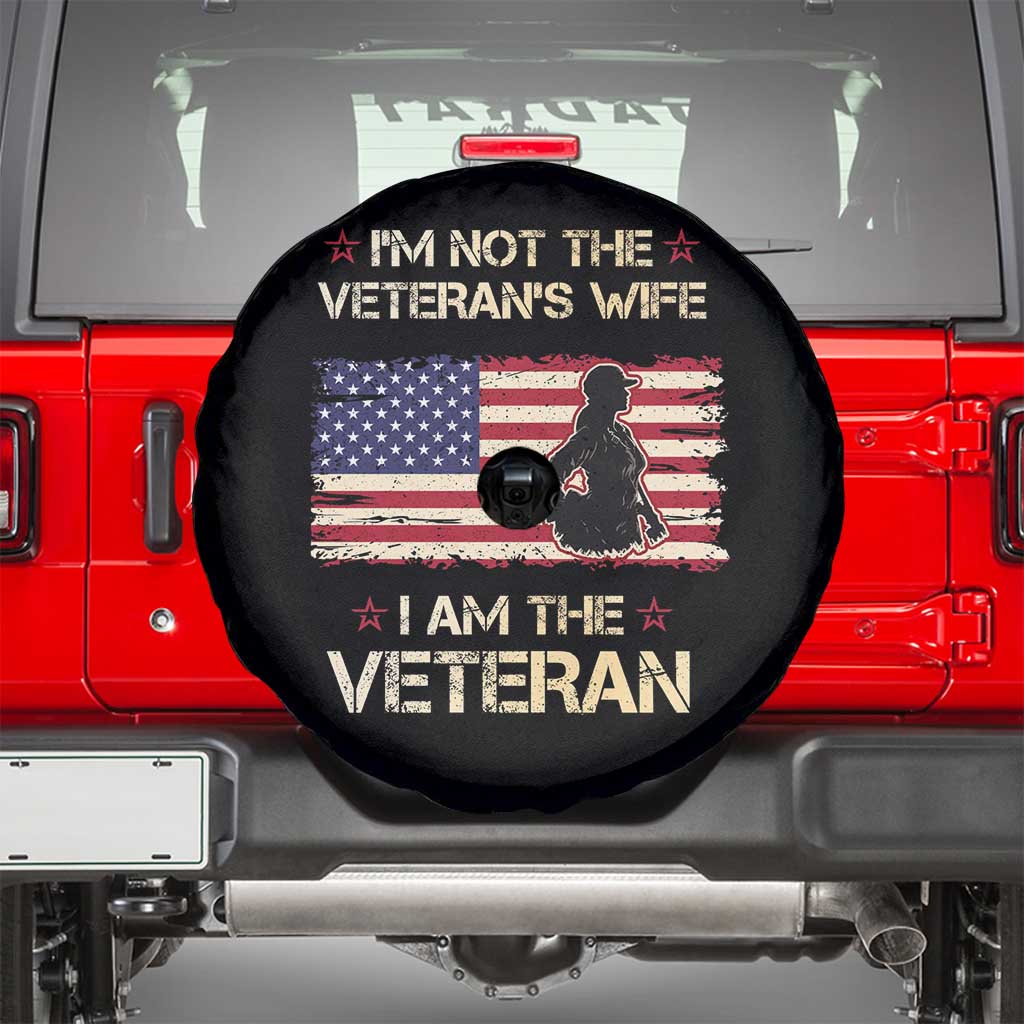 Female Veteran Spare Tire Cover I'm Not The Veteran's Wife I Am The Veteran American Flag