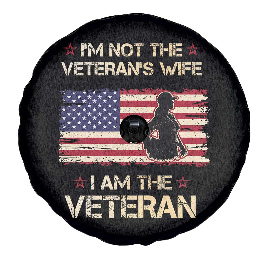 Female Veteran Spare Tire Cover I'm Not The Veteran's Wife I Am The Veteran American Flag