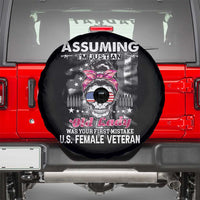 Female Veteran Spare Tire Cover Assuming I'm Just An Old Lady Was Your First Mistake American Messy Bun