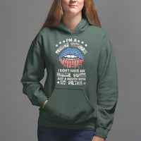 Female Veteran Hoodie I Don't Have An Inside Voice Just A Mouth With No Filter Women Lips - Wonder Print Shop