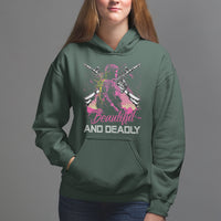 Female Veteran Hoodie Beautiful And Deadly Proud American Women Soldier - Wonder Print Shop