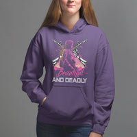 Female Veteran Hoodie Beautiful And Deadly Proud American Women Soldier - Wonder Print Shop