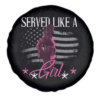 Female Veteran Spare Tire Cover Served Like A Girl American Flag US Pride