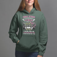 Female Veteran Hoodie With Three Sides But The Side You Never Want To See Army Messy Bun - Wonder Print Shop