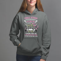 Female Veteran Hoodie With Three Sides But The Side You Never Want To See Army Messy Bun - Wonder Print Shop
