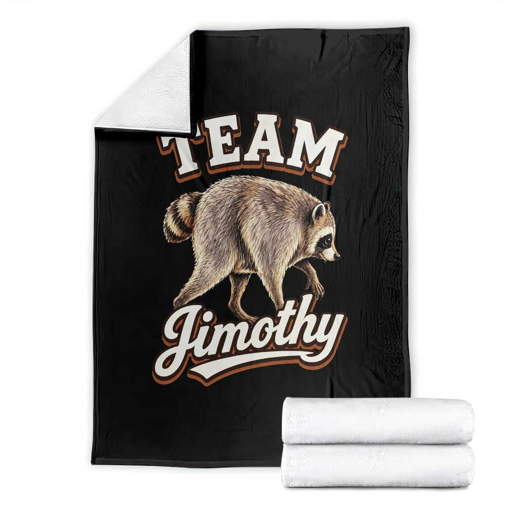 Team Jimothy Funny Viral Seattle Raccoon Legend Throw Blanket Trash Panda Meme Vintage Sports Style Graphic