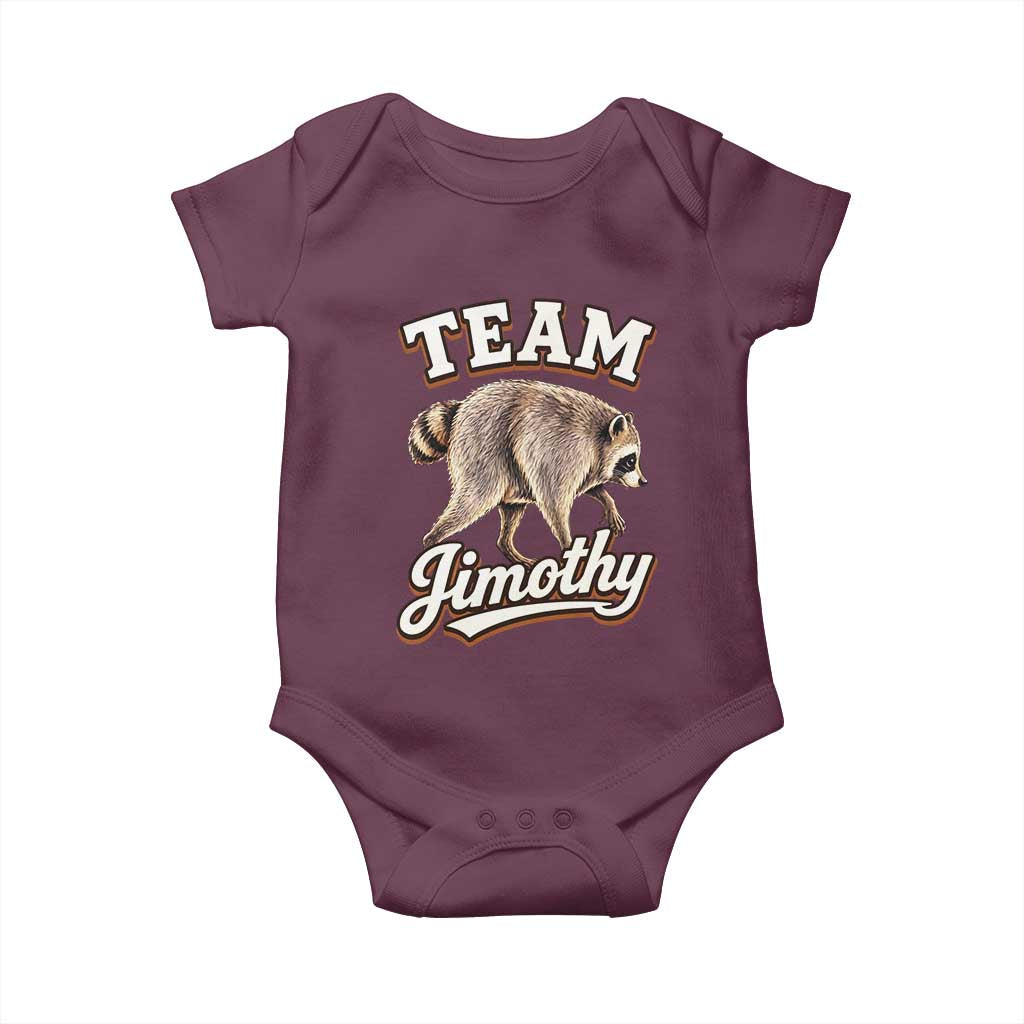 Team Jimothy Funny Viral Seattle Raccoon Legend Baby Onesie Trash Panda Meme Vintage Sports Style Graphic