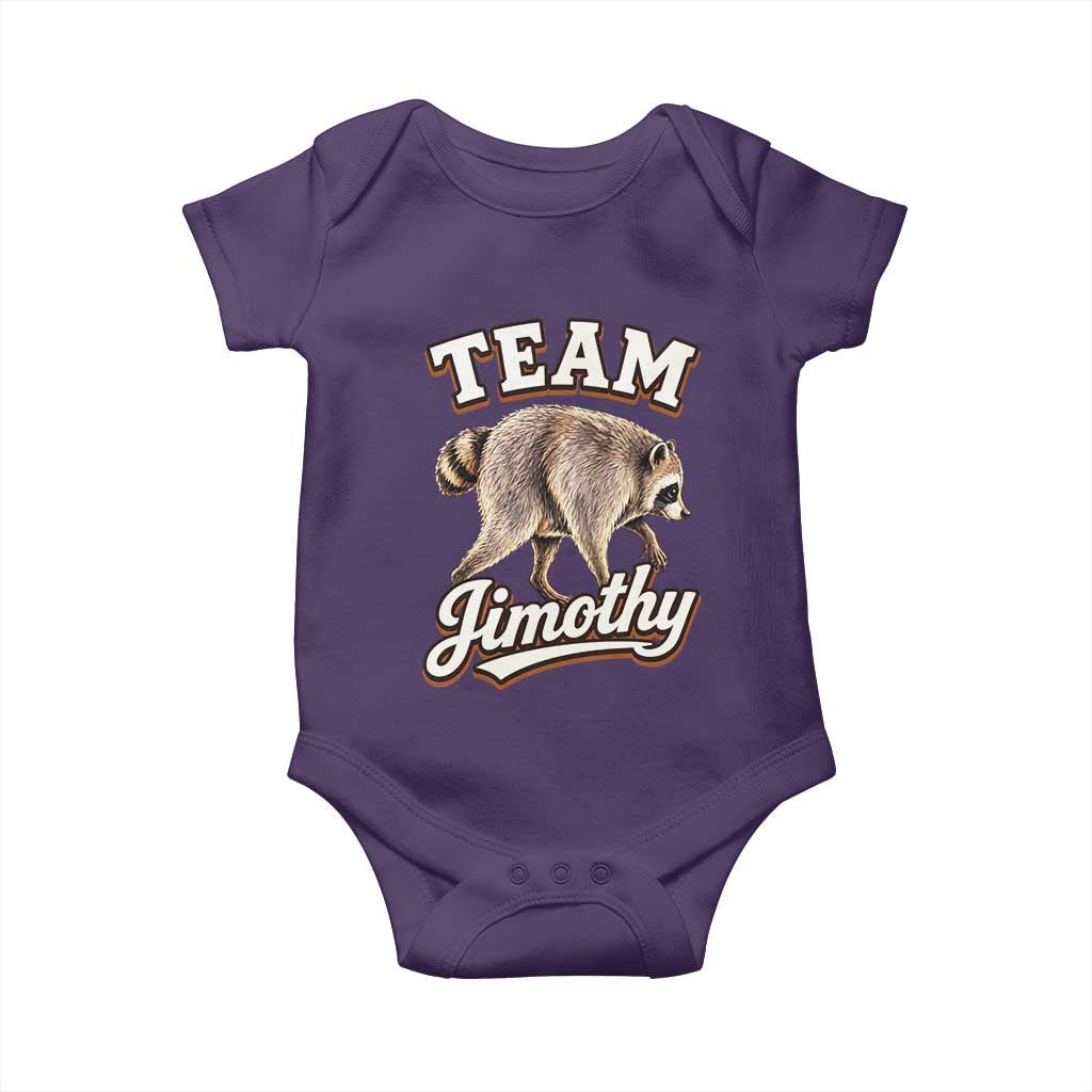 Team Jimothy Funny Viral Seattle Raccoon Legend Baby Onesie Trash Panda Meme Vintage Sports Style Graphic