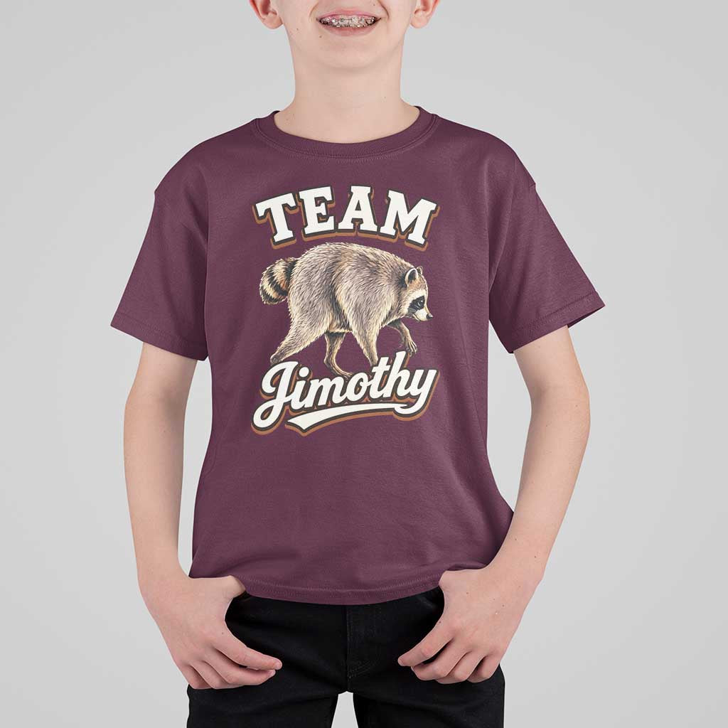 Team Jimothy Funny Viral Seattle Raccoon Legend T Shirt For Kid Trash Panda Meme Vintage Sports Style Graphic