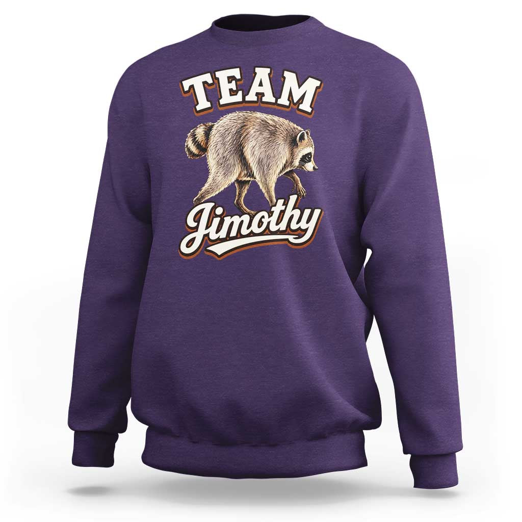 Team Jimothy Funny Viral Seattle Raccoon Legend Sweatshirt Trash Panda Meme Vintage Sports Style Graphic