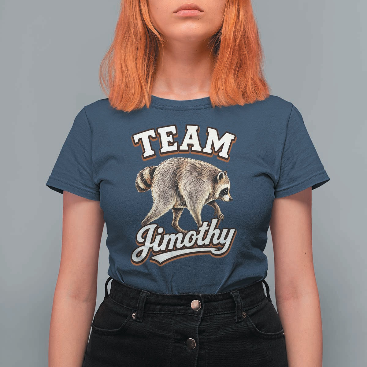 Team Jimothy Funny Viral Seattle Raccoon Legend T Shirt For Women Trash Panda Meme Vintage Sports Style Graphic