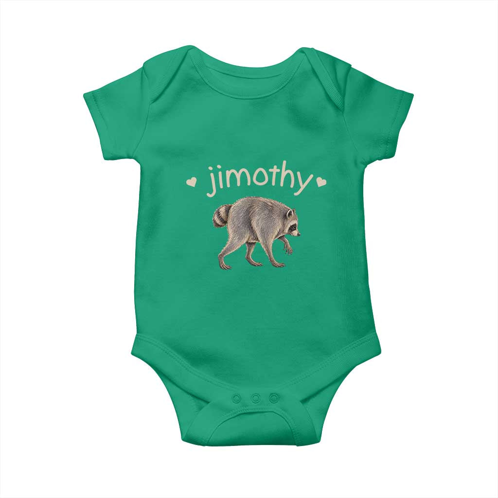 Cute Jimothy the Raccoon Heart Graphic Baby Onesie Viral Seattle Trash Panda Meme