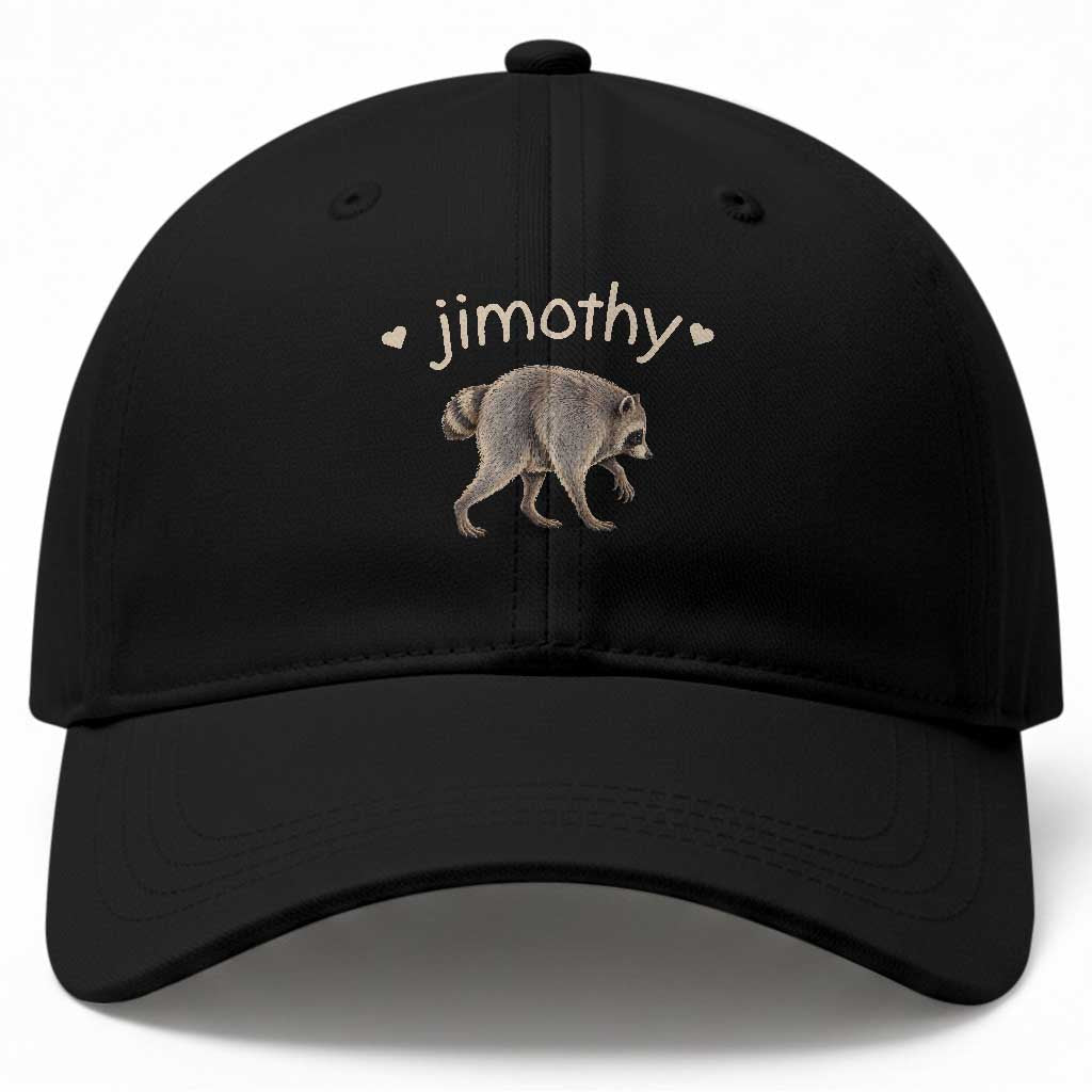 Cute Jimothy the Raccoon Heart Graphic Baseball Cap Viral Seattle Trash Panda Meme