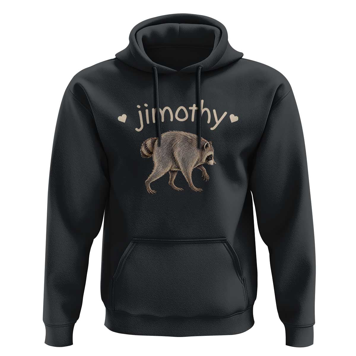 Cute Jimothy the Raccoon Heart Graphic Hoodie Viral Seattle Trash Panda Meme