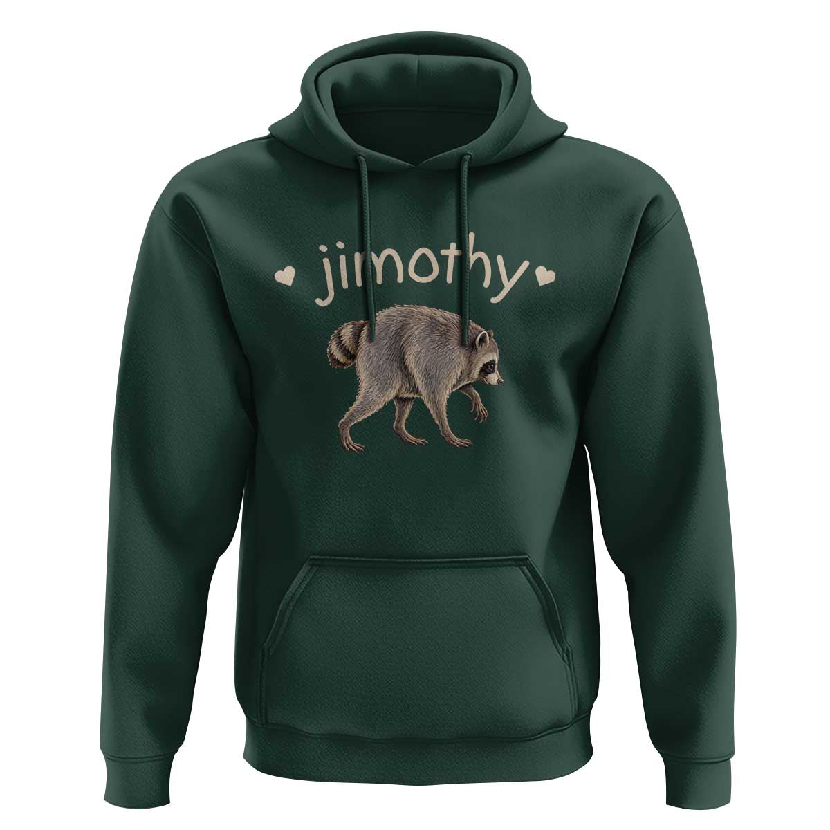 Cute Jimothy the Raccoon Heart Graphic Hoodie Viral Seattle Trash Panda Meme