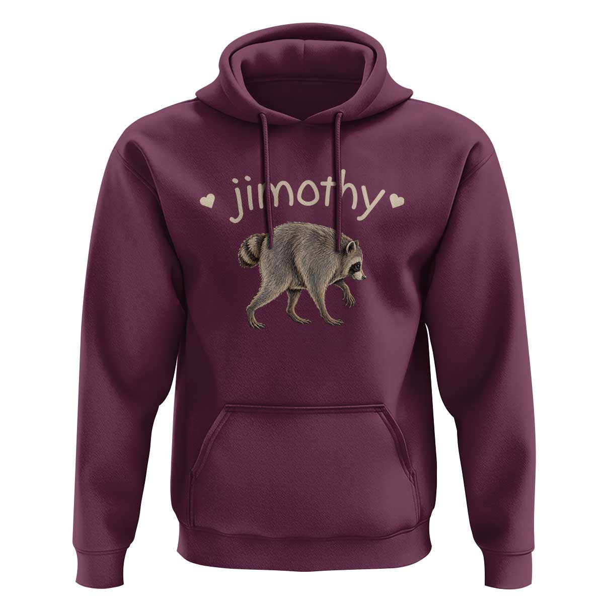 Cute Jimothy the Raccoon Heart Graphic Hoodie Viral Seattle Trash Panda Meme