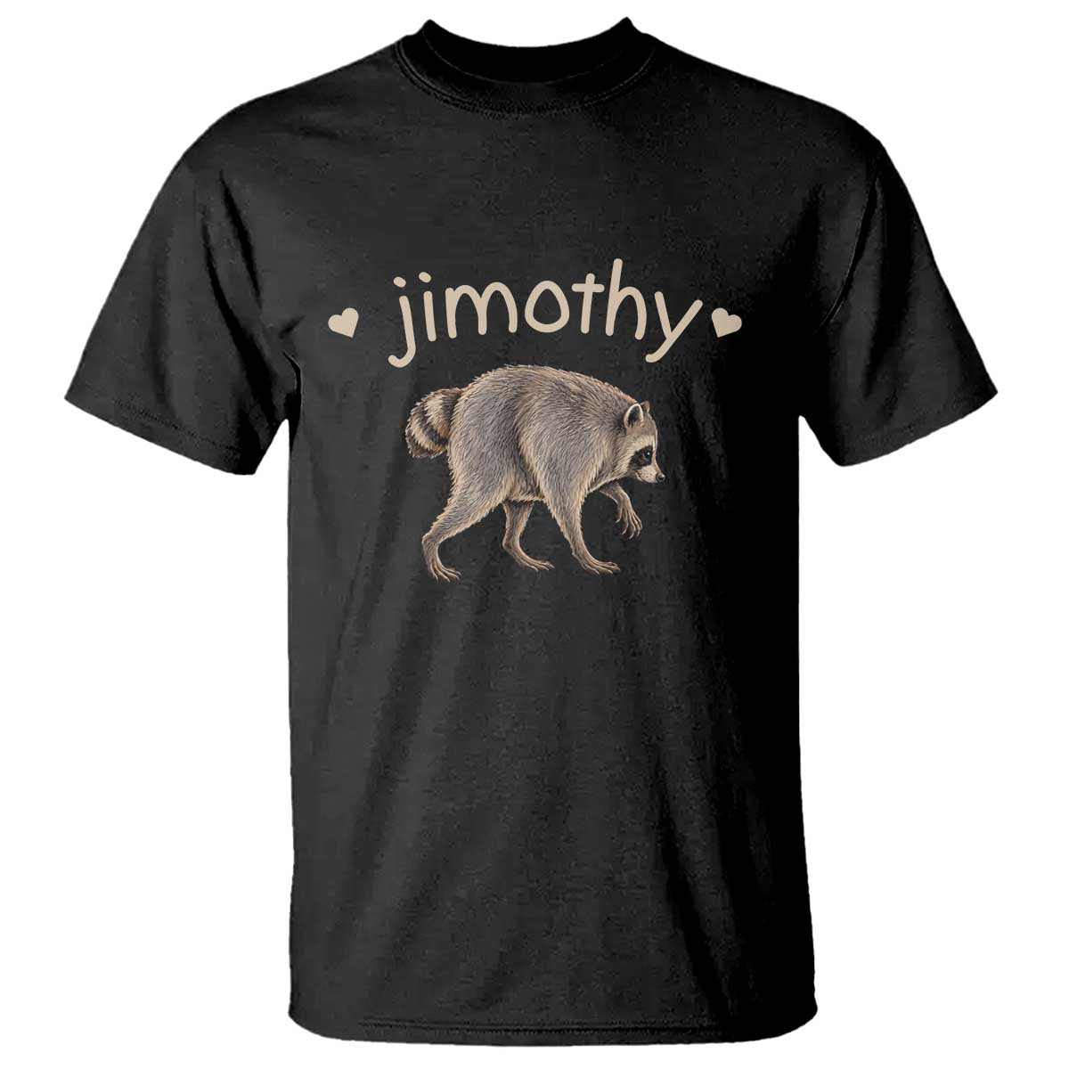 Cute Jimothy the Raccoon Heart Graphic T Shirt Viral Seattle Trash Panda Meme