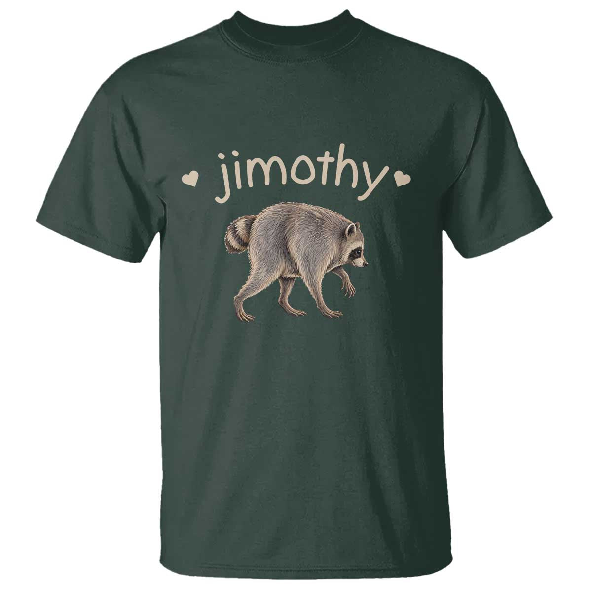 Cute Jimothy the Raccoon Heart Graphic T Shirt Viral Seattle Trash Panda Meme