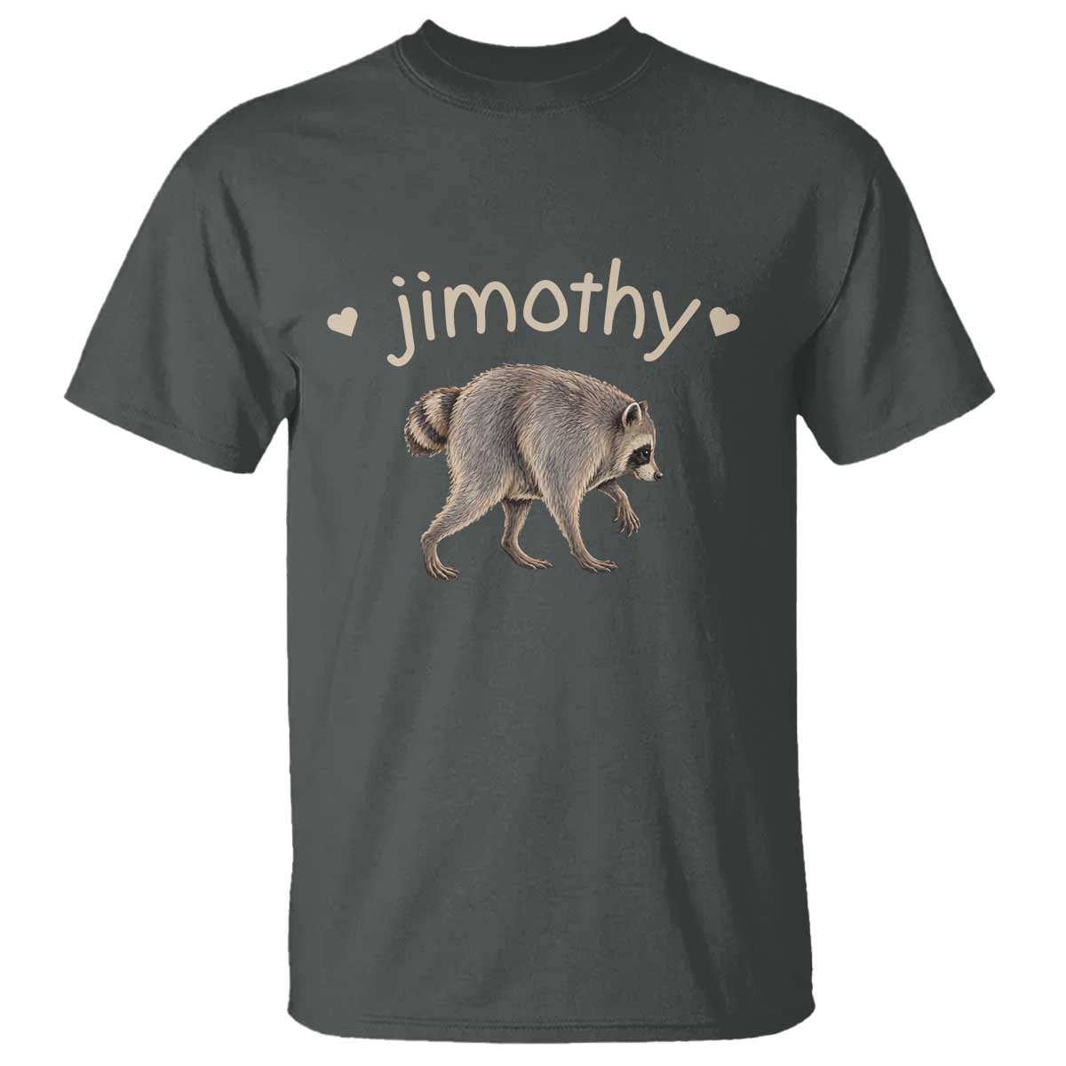 Cute Jimothy the Raccoon Heart Graphic T Shirt Viral Seattle Trash Panda Meme