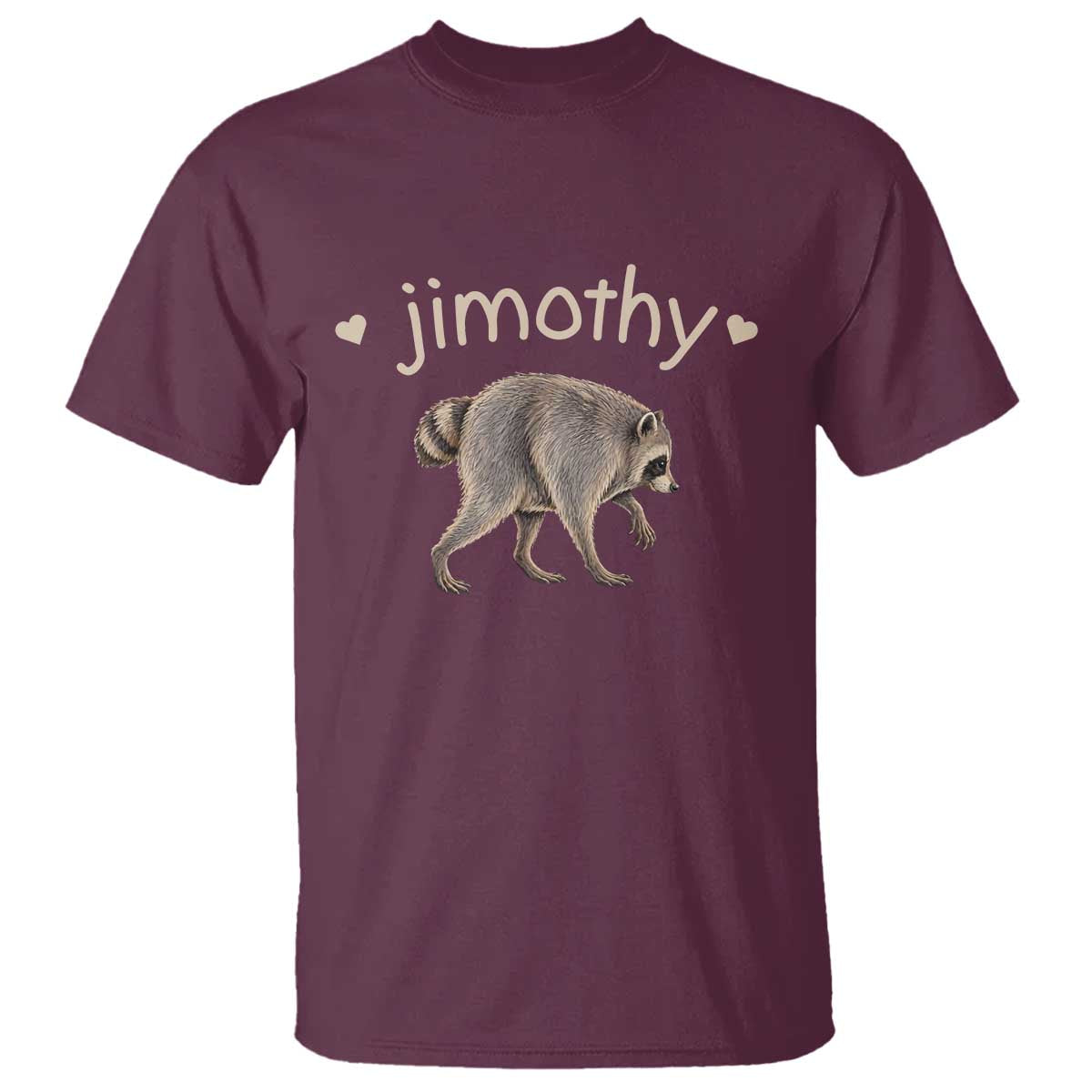 Cute Jimothy the Raccoon Heart Graphic T Shirt Viral Seattle Trash Panda Meme