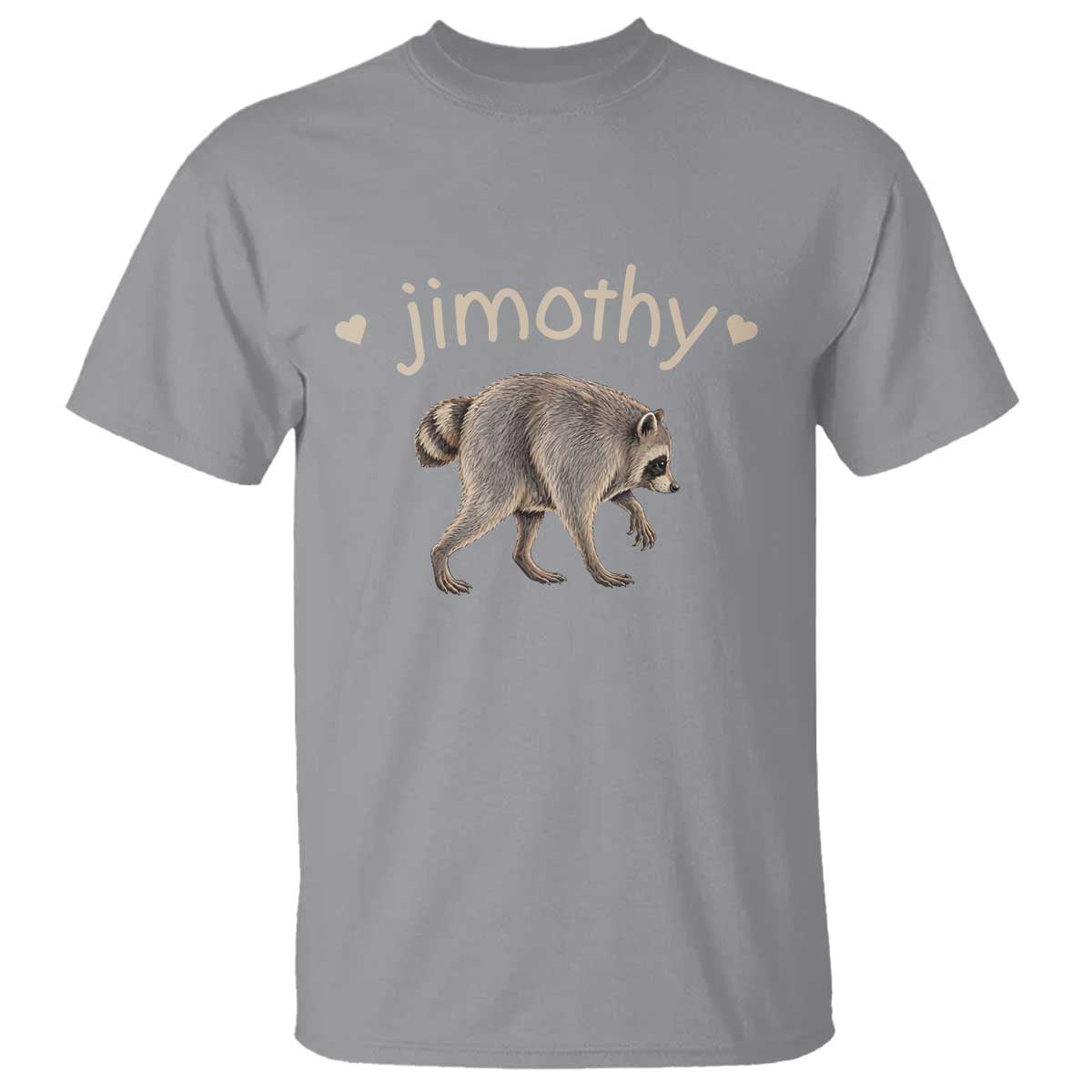 Cute Jimothy the Raccoon Heart Graphic T Shirt Viral Seattle Trash Panda Meme