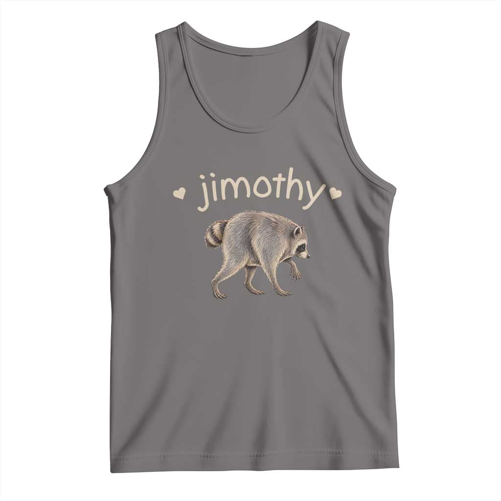 Cute Jimothy the Raccoon Heart Graphic Tank Top Viral Seattle Trash Panda Meme