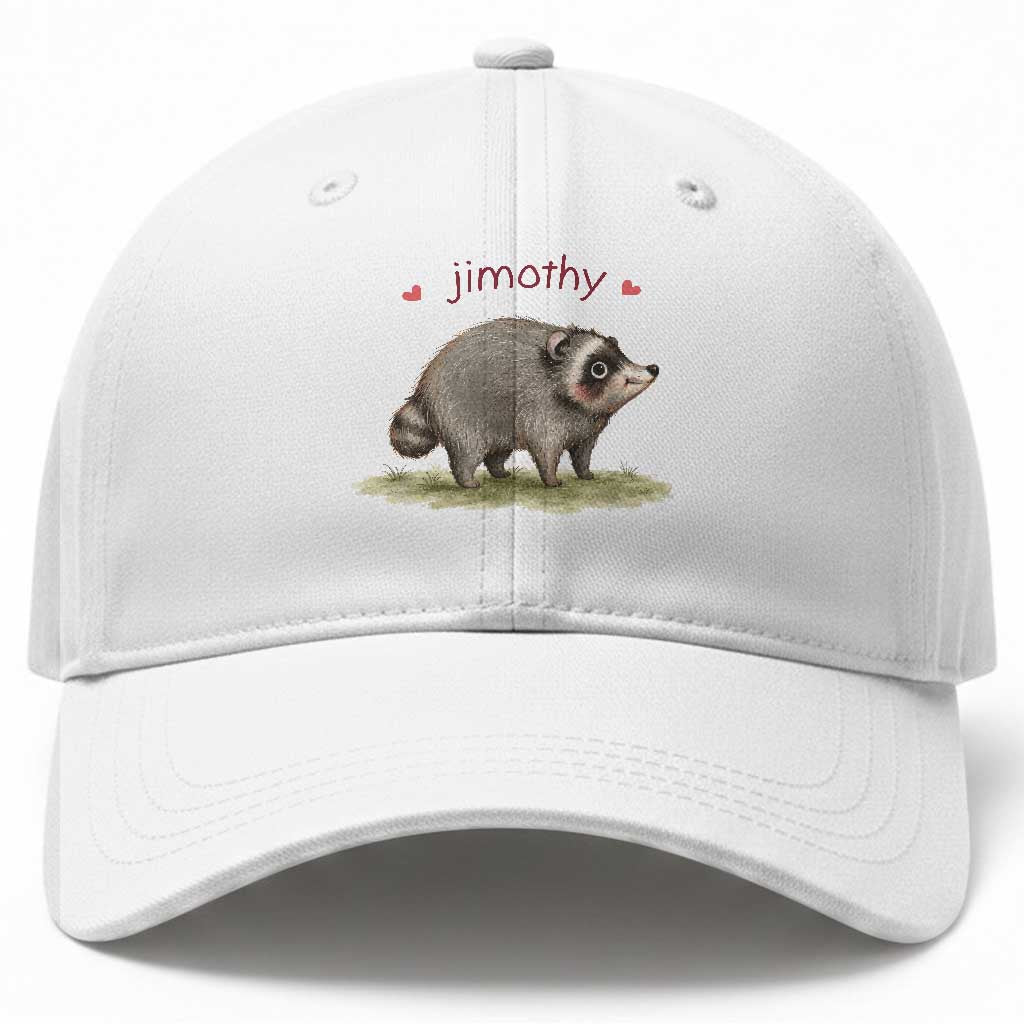 Cute Watercolor Viral Jimothy the Raccoon Baseball Cap Viral Seattle Trash Panda Meme