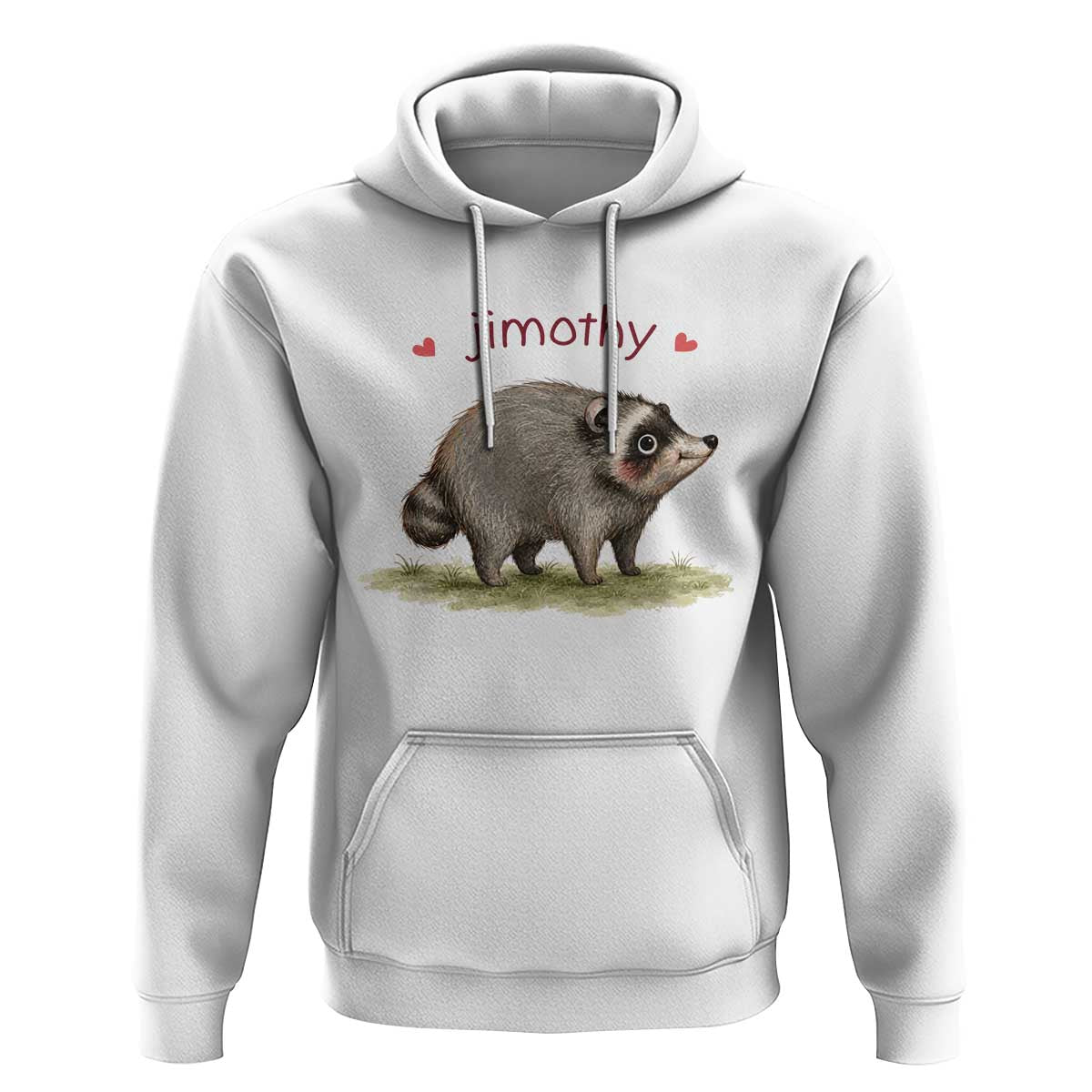 Cute Watercolor Viral Jimothy the Raccoon Hoodie Viral Seattle Trash Panda Meme
