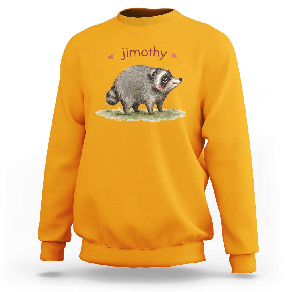 Cute Watercolor Viral Jimothy the Raccoon Sweatshirt Viral Seattle Trash Panda Meme